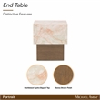 Portrait Square End Table - Sienna Brown