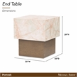 Portrait Square End Table - Sienna Brown