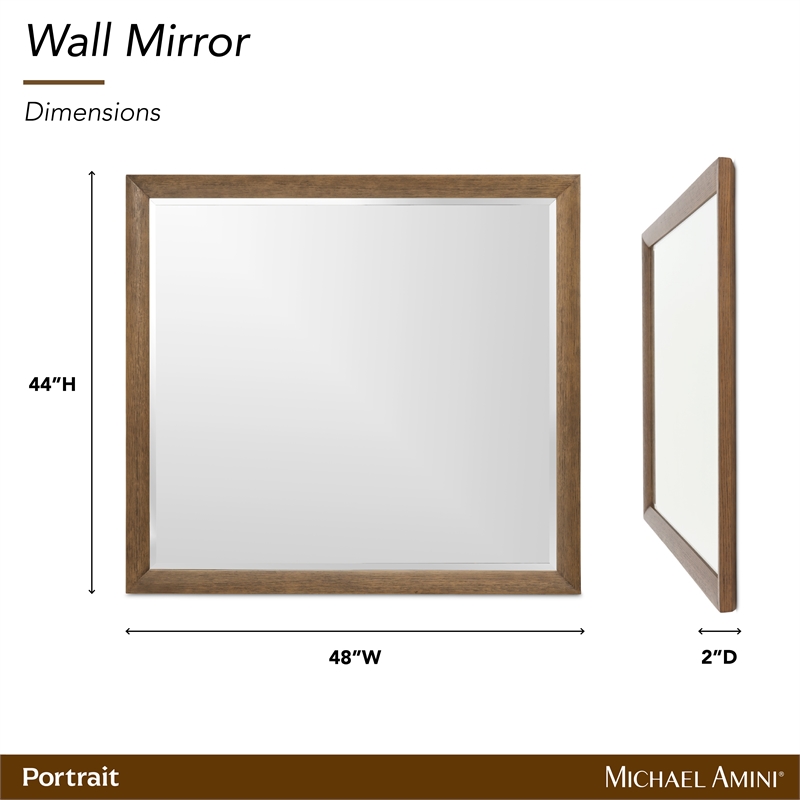 Portrait Wall Accent Mirror - Sienna Brown