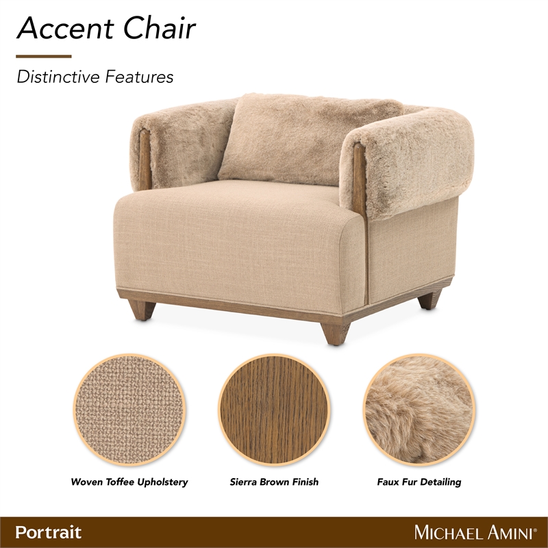 Portrait Accent Chair - Toffee/Sienna Brown
