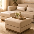 Portrait Square Ottoman - Toffee/Sienna Brown