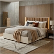 Pavira Eastern King Bed with LED Lights - Walnut