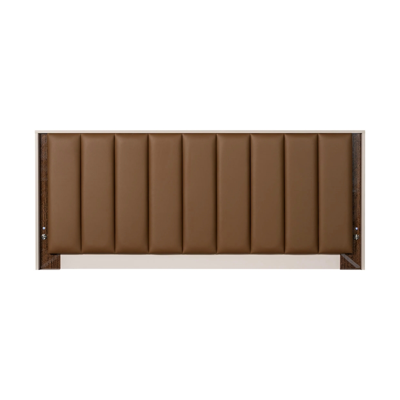 Pavira Eastern King Bed with LED Lights - Walnut