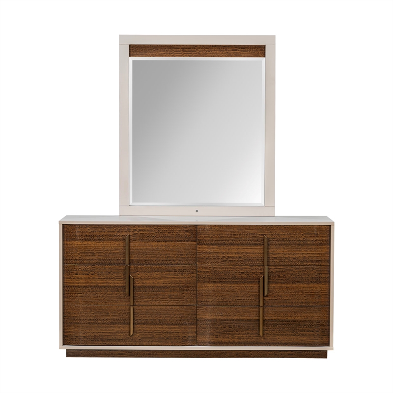 Pavira Dresser with Mirror - Walnut