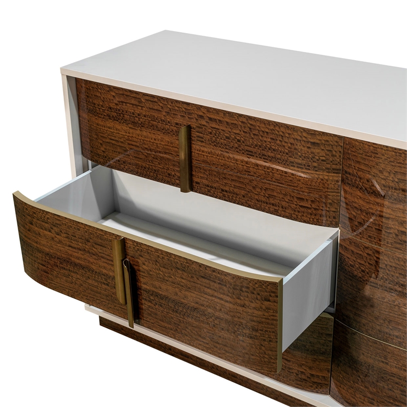 Pavira Dresser with Mirror - Walnut