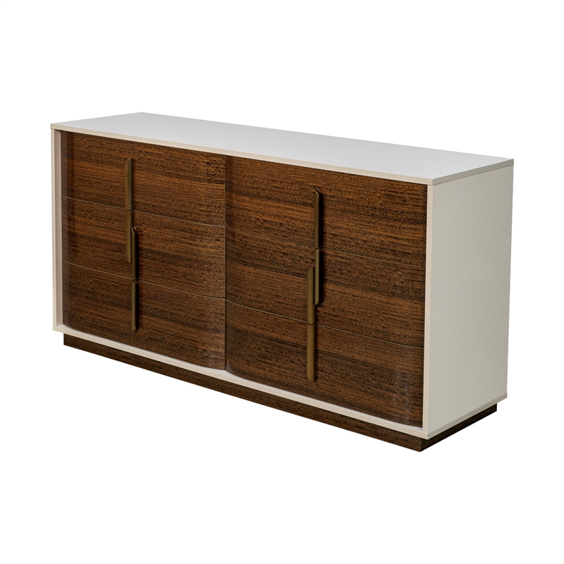 Pavira 6-Drawer Dresser - Walnut