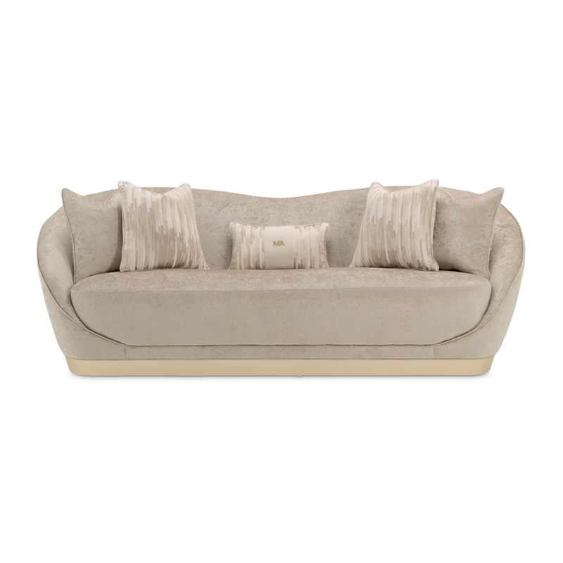 La Rachelle Chenille 3-Seater Sofa - Lustre/Champagne