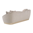 La Rachelle Chenille 3-Seater Sofa - Lustre/Champagne