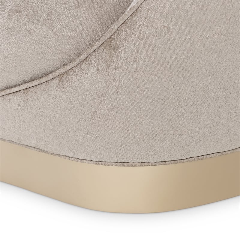 La Rachelle Chenille 3-Seater Sofa - Lustre/Champagne