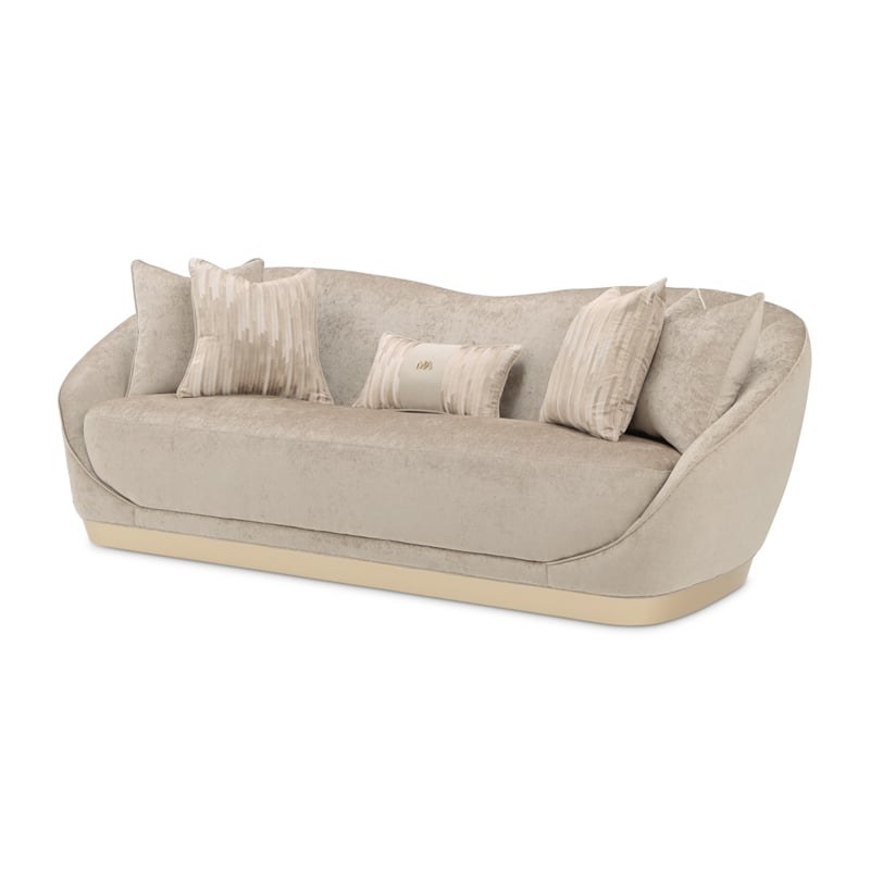 La Rachelle Chenille 3-Seater Sofa - Lustre/Champagne