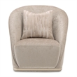 La Rachelle Chenille Swivel Chair - Lustre/Champagne
