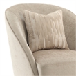 La Rachelle Chenille Swivel Chair - Lustre/Champagne