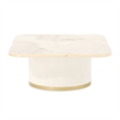 Gineverra Rectangular Cocktail Table - Ivory/Gold