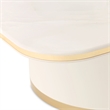 Gineverra Rectangular Cocktail Table - Ivory/Gold