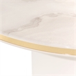 Gineverra Round Cocktail Table - Ivory/Gold
