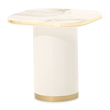 Gineverra Square End Table - Ivory/Gold