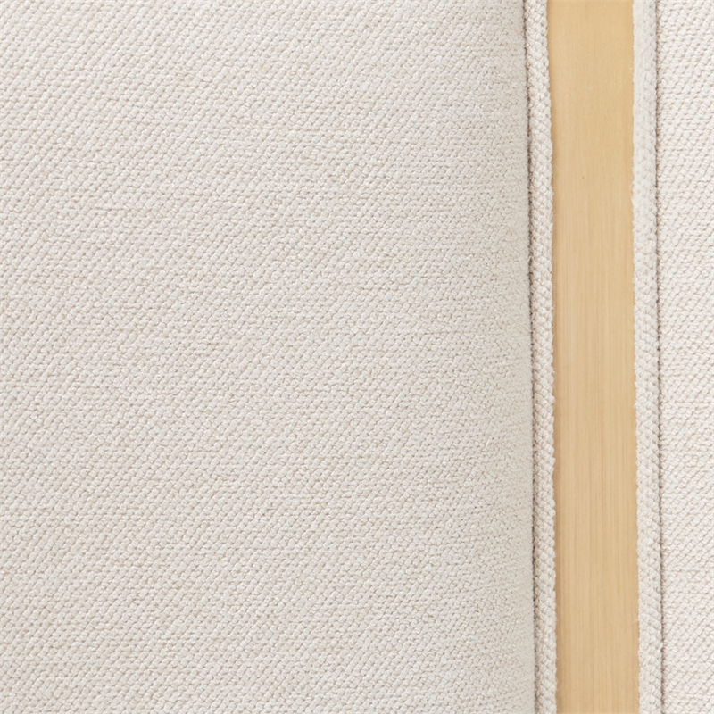 Camellia Field King Size Curved Chenille Bed - Cornsilk/Caramel
