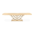 Camellia Field Extendable Pedestal Dining Table - Caramel