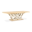 Camellia Field Extendable Pedestal Dining Table - Caramel
