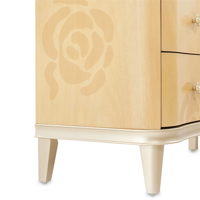 Camellia Field Dresser & Mirror - Caramel