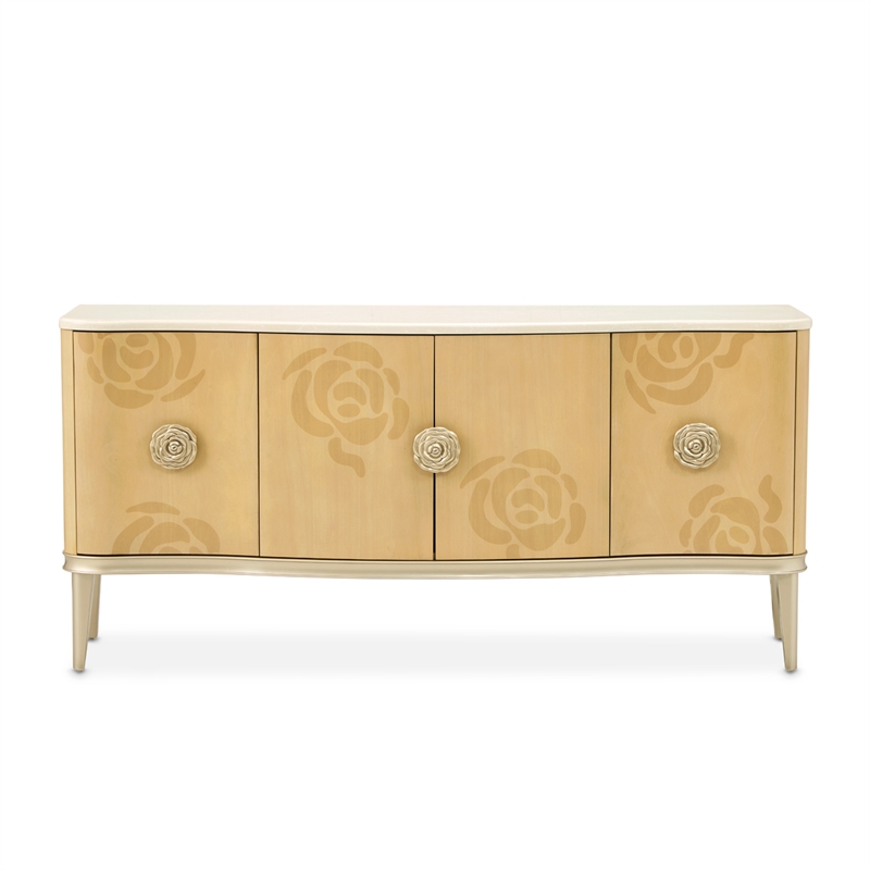 Camellia Field Wood Sideboard - Caramel