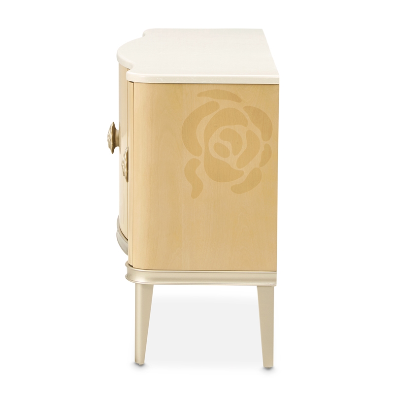 Camellia Field Wood Sideboard - Caramel