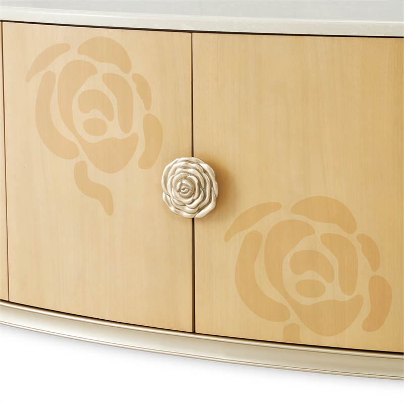 Camellia Field Wood Sideboard - Caramel