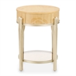 Camellia Field Oval End Table with Drawer - Caramel