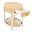 Camellia Field Oval End Table with Drawer - Caramel