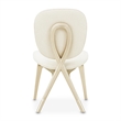 Camellia Field Chenille Vanity Chair - Cornsilk/Champagne