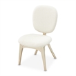 Camellia Field Chenille Vanity Chair - Cornsilk/Champagne