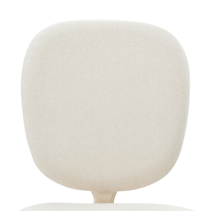 Camellia Field Chenille Vanity Chair - Cornsilk/Champagne