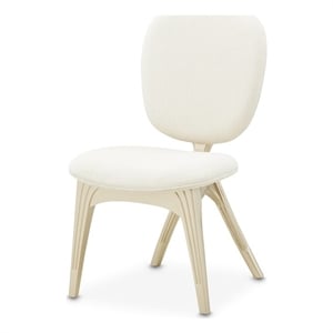 Camellia Field Chenille Vanity Chair - Cornsilk/Champagne