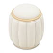 Camellia Field Round Accent Bench - Cornsilk/Caramel