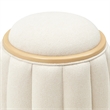 Camellia Field Round Accent Bench - Cornsilk/Caramel