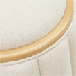 Camellia Field Round Accent Bench - Cornsilk/Caramel