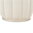 Camellia Field Round Accent Bench - Cornsilk/Caramel