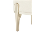 Camellia Field Chenille Accent Bench - Cornsilk/Champagne