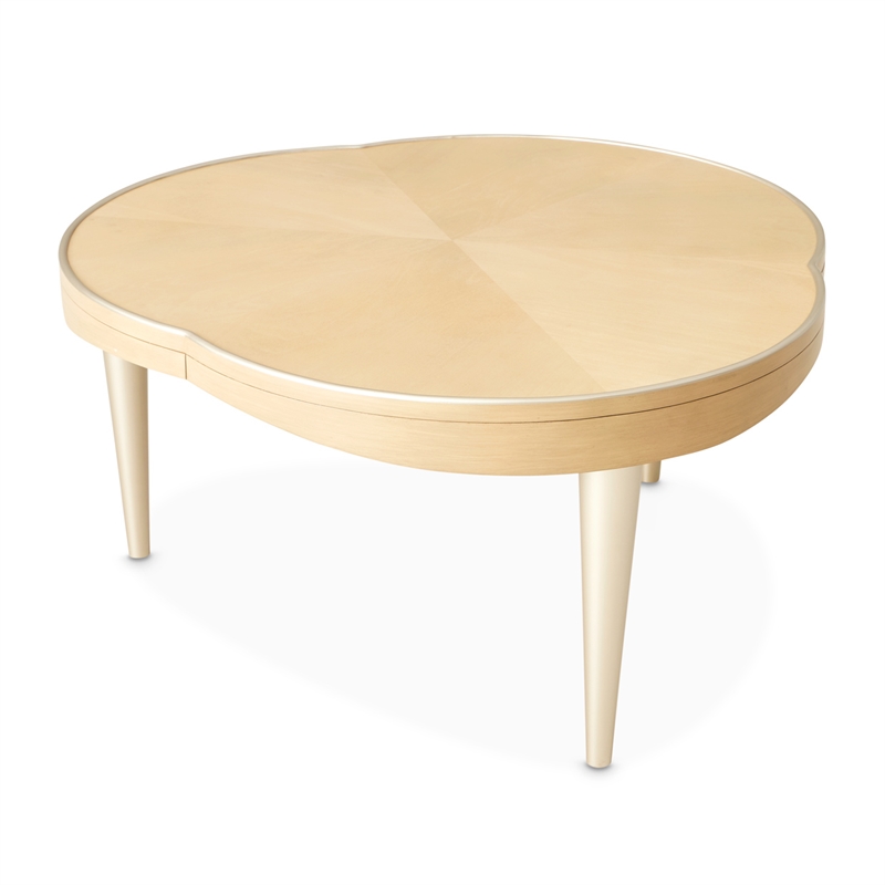 Camellia Field Curved Cocktail Table - Caramel