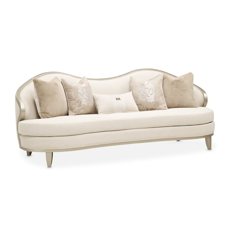 Camellia Field Chenille 3-Seater Sofa - Cornsilk/Caramel
