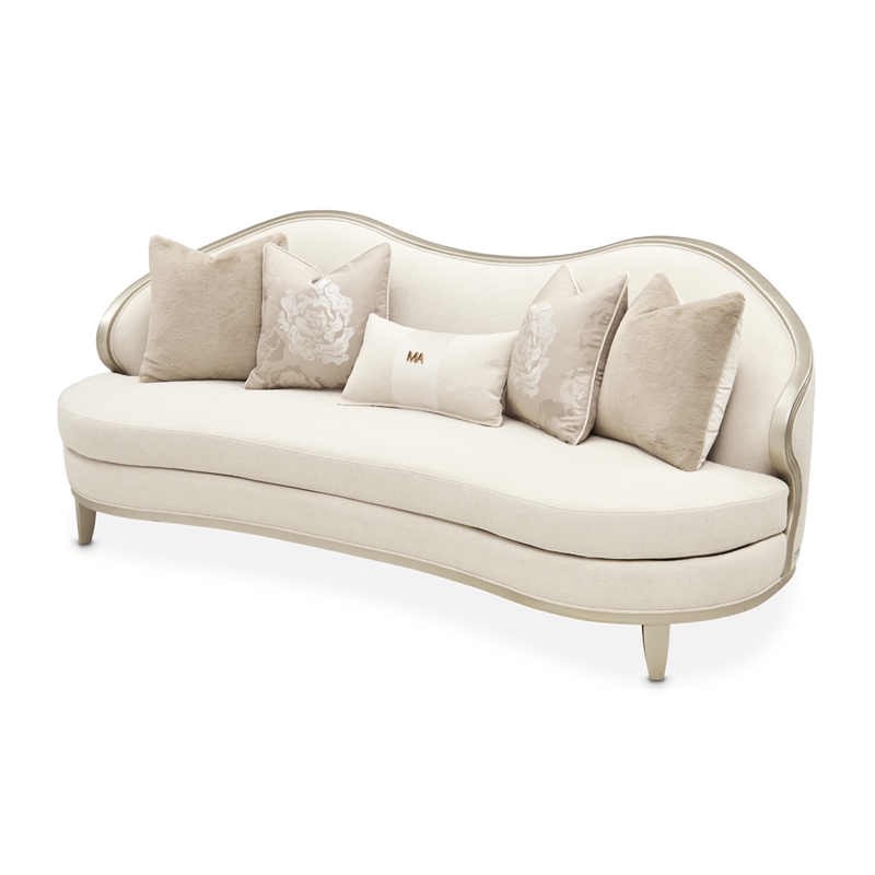 Camellia Field Chenille 3-Seater Sofa - Cornsilk/Caramel