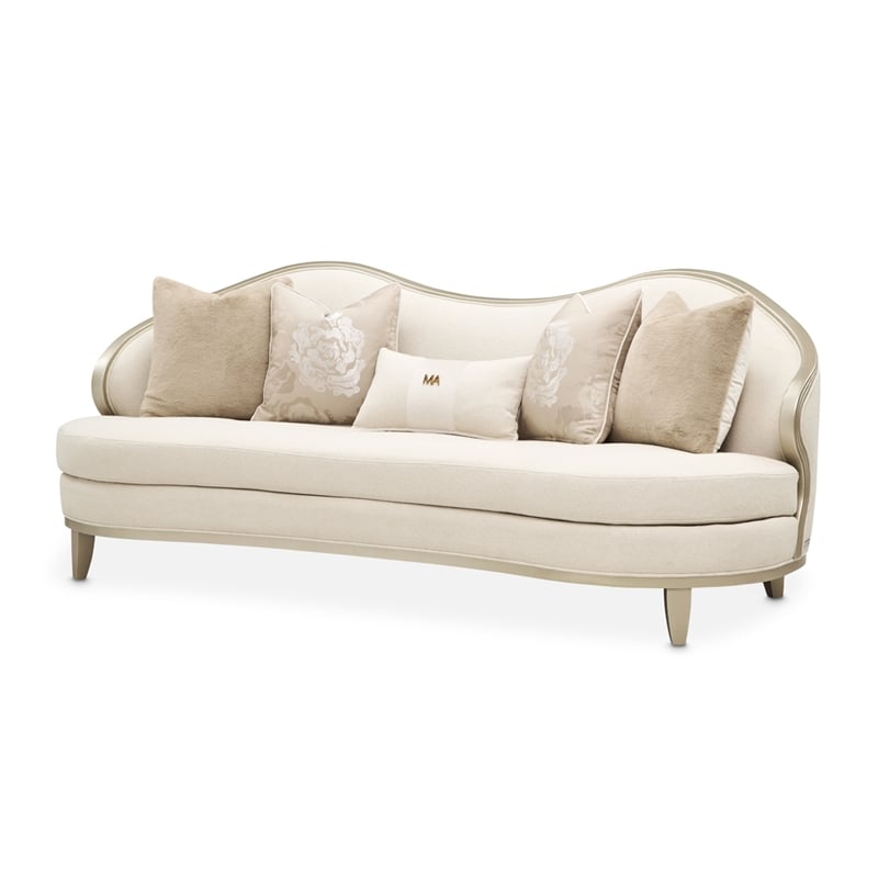 Camellia Field Chenille 3-Seater Sofa - Cornsilk/Caramel