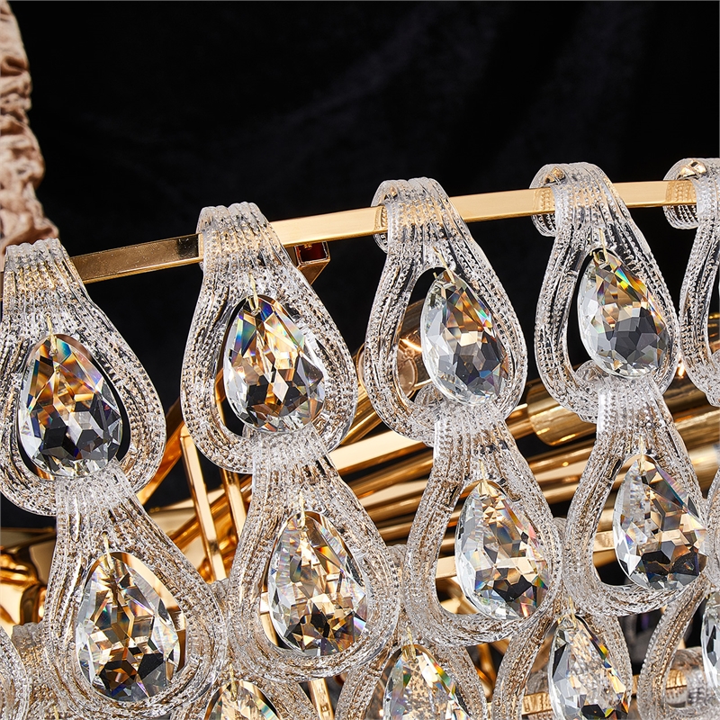 Gala 28-Light Round LED Chandelier - Gold