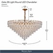 Gala 28-Light Round LED Chandelier - Gold