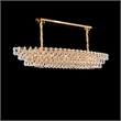 Gala 14-Light Rectangular LED Chandelier - Gold