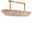 Gala 14-Light Rectangular LED Chandelier - Gold