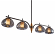 Ember 4-Light LED Chandelier - Smoke/Black Pearl