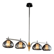 Ember 4-Light LED Chandelier - Smoke/Black Pearl