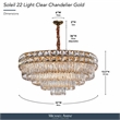 Soleil 22-Light Crystal Chandelier - Gold