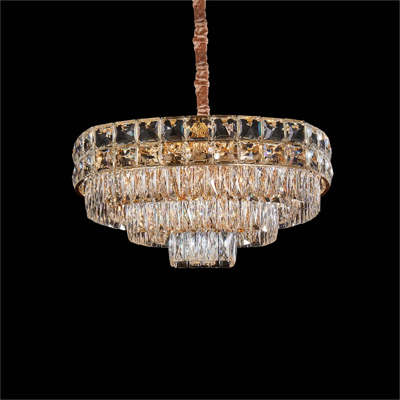 Soleil 13-Light Crystal Chandelier - Gold